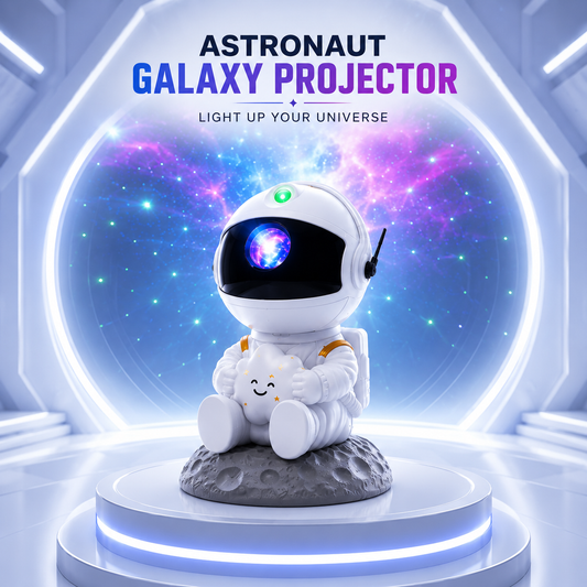 Astronaut Galaxy Projector Night Light 360 Degree Rotating Nebula Star LED Lamp with Remote Timer for Kids Bedroom and Home Decor