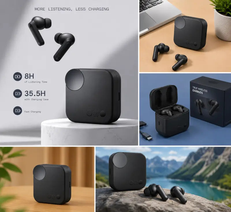 Classic Sonic Buds 2 TWS Earbuds – Bluetooth 5.2, Hybrid ANC, Ultra Bass & 55 Hours Playtime