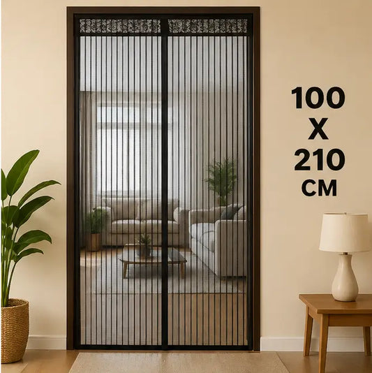 Heavy Quality Magnetic Door Mosquito Net – Full Coverage Polyester Mesh Curtain with Auto Magnetic Closure