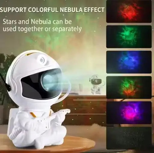 Astronaut Galaxy Projector Night Light 360 Degree Rotating Nebula Star LED Lamp with Remote Timer for Kids Bedroom and Home Decor