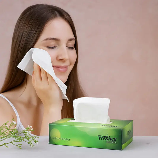 Skin-Friendly Facial Tissues – 100 Sheets | Soft & Absorbent Facial Tissue Paper for Home, Office & Everyday Use