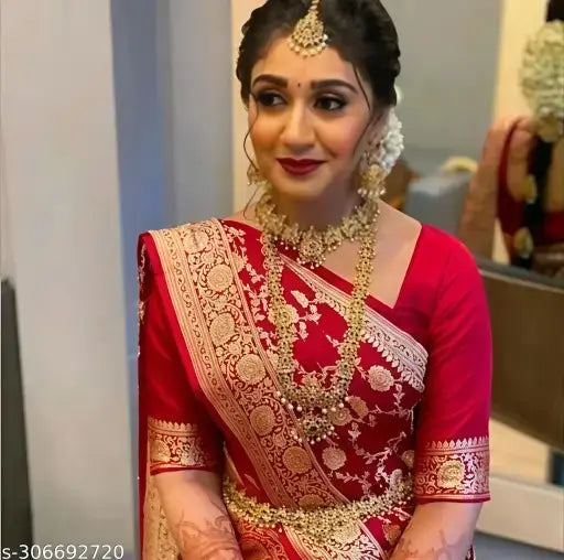 Silk Saree  The Bridal Red Royal Banarasi Collection