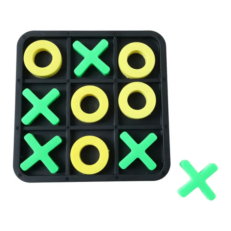 Classic Tic Tac Toe Board Game with Interlocking X & O Pieces