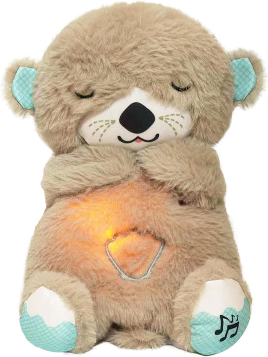 Baby Sleep Otter Plush Toy with Music & Breathing