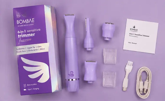 6-in-1 Sensitive Trimmer for Women – Cordless Waterproof Body, Bikini & Facial Hair Trimmer with C-Type Charging