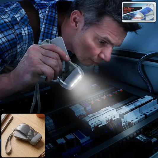 Hand Press Torch – Battery-Free 3 LED Flashlight with Manual Power Generation for Camping, Emergency & Outdoor Use