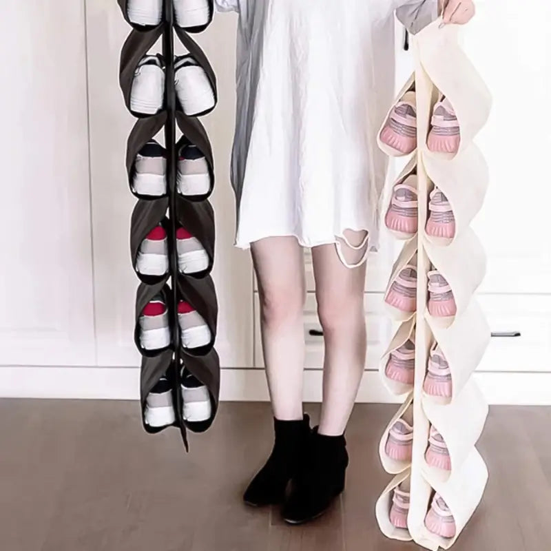12 Grids Hanging Storage Bag (1 Pc / 12 Pocket / Mix Color)