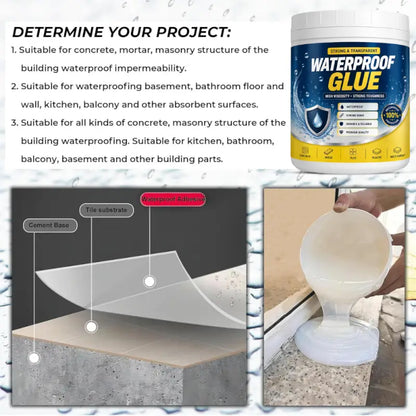 Transparent Waterproof Glue Sealant | High Strength Leak Repair Adhesive for Roof, Wall, Tile, Pipe & Crack Repair