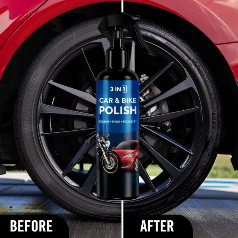 3-in-1 Car & Bike Polish Spray | Clean, Shine & Protect Liquid Polish for Cars, Bikes, Scooters & Automotive Surfaces