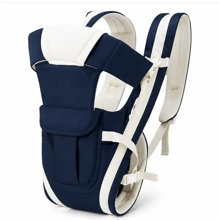 4-in-1 Baby Carrier Backpack | Adjustable Cotton Baby Carry Bag with Shoulder Support | Front & Back Carry for Infants & Toddlers (Up to 15 kg)