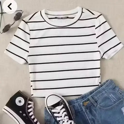Pretty Designer Printed Women Tops & Tunics – Cotton Blend Short Sleeves