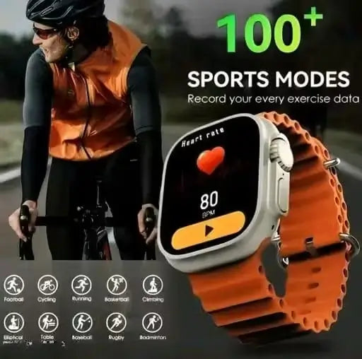 T800/900 Ultra Wireless Charging Watch – Orange Band