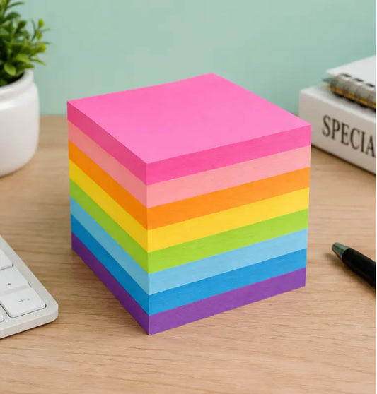 400 Sheets Multicolor Sticky Notes – Self-Adhesive Memo Notes for Students, Office & Study Use