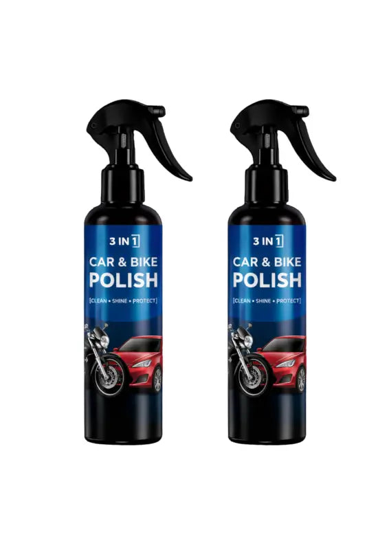 3-in-1 Car & Bike Polish Spray | Clean, Shine & Protect Liquid Polish for Cars, Bikes, Scooters & Automotive Surfaces