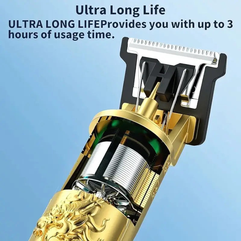 Vintage T9 Metal Body Trimmer – Rechargeable Beard & Hair Clipper