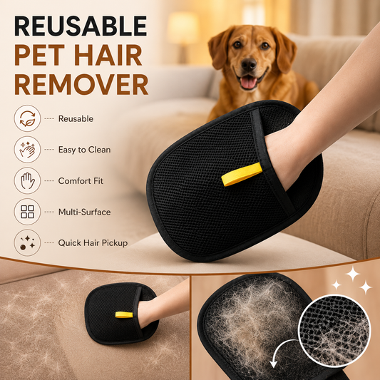 Reusable Pet Hair Remover Grooming Glove