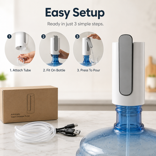 Foldable Electric Water Dispenser Pump – USB Rechargeable Automatic Bottle Water Pump