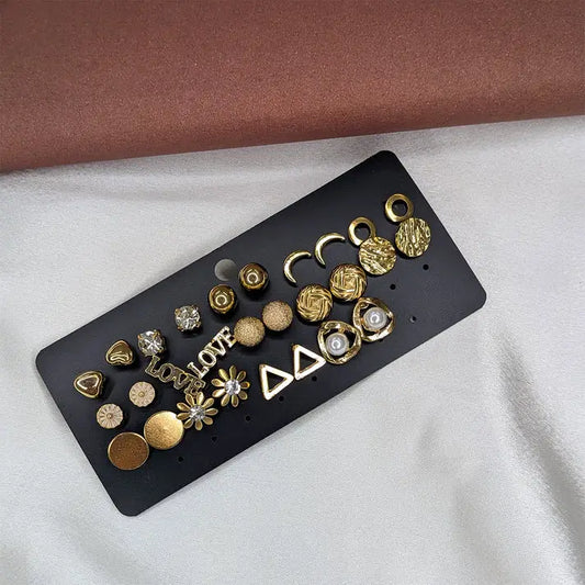 Premium Trendy Stud Earrings Set of 14 – Fashion-Forward Jewellery Collection for Women & Girls