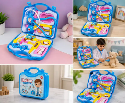 Doctor Medical Play Set with Carry Case – Pretend Doctor & Nurse Kit Educational Toy for Kids (Multicolor)