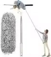 Microfiber Feather Duster with Extendable 100-inch Pole