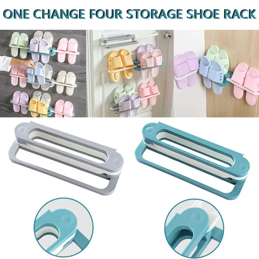 Multifunction Folding Slippers/Shoes Rack Hanger Organizer Rack Unique Folding Design Makes This Slippers Rack Convenient And Easy To Take Full Advant | Flexible, Easy Release, Kitchen Use, S