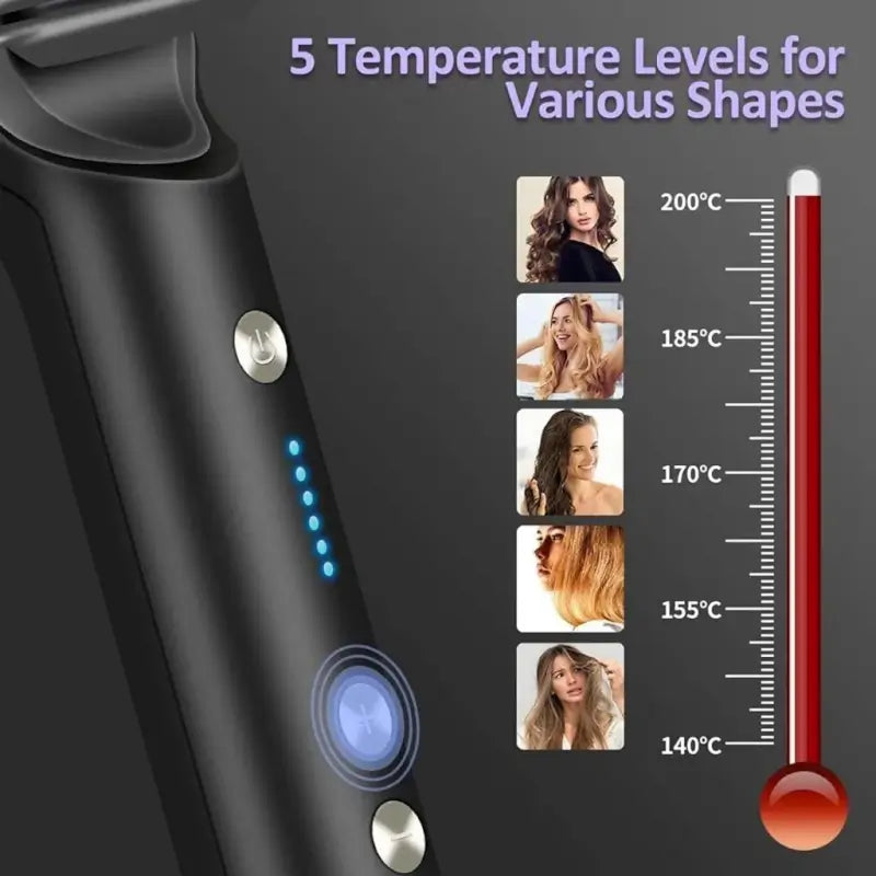 Hair Straightener Comb Brush with 5 Temperature Control