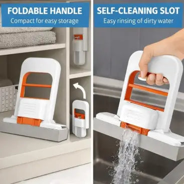 Mini Foldable Handheld Mop Self Squeezing Kitchen Wiper Cleaning Tool for Home and Car Detailing