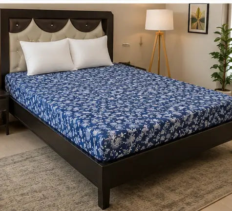 King Size Waterproof Mattress Protector – Elastic Fitted PVC Bed Protector Sheet (72 × 78 Inches)