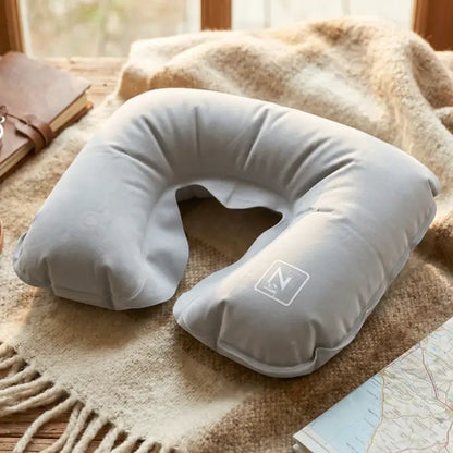 Inflatable Travel Neck Pillow | Soft U-Shaped Air Cushion for Flight, Car & Office Travel