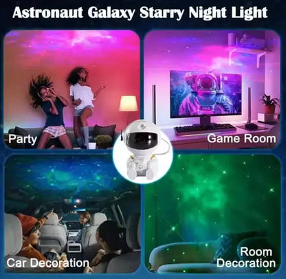 Astronaut Galaxy Projector Night Light 360 Degree Rotating Nebula Star LED Lamp with Remote Timer for Kids Bedroom and Home Decor