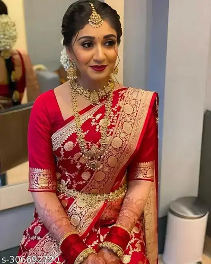 Silk Saree  The Bridal Red Royal Banarasi Collection