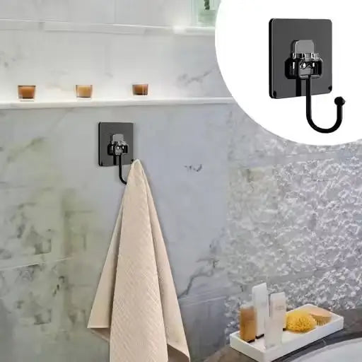 10PC Self Adhesive Wall Sticker Hooks – Stainless Steel, No-Drill