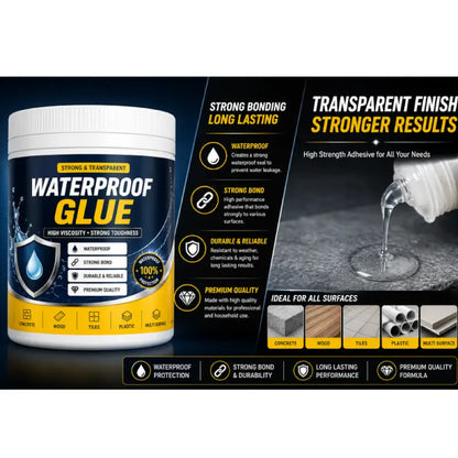 Transparent Waterproof Glue Sealant | High Strength Leak Repair Adhesive for Roof, Wall, Tile, Pipe & Crack Repair
