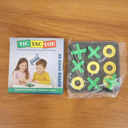 Classic Tic Tac Toe Board Game with Interlocking X & O Pieces
