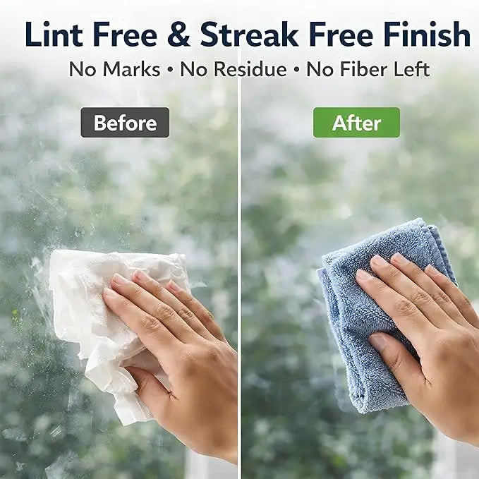 Microfiber Cleaning Cloth Roll – 20 Reusable Tear-Away Towels | Washable Multipurpose Cleaning Wipes for Kitchen, Car, Home & Office | 25 x 25 cm
