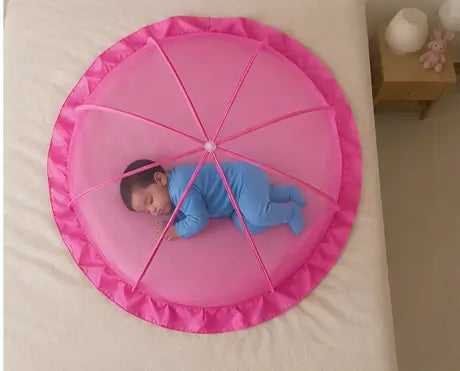 Foldable Baby Mosquito Net with Bedding – Portable Washable Infant Sleeping Bed Protector