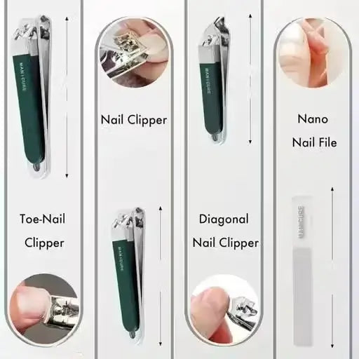 10-in-1 Stainless Steel Nail Clipper & Ear Cleaner Set