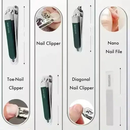 10-in-1 Stainless Steel Nail Clipper & Ear Cleaner Set