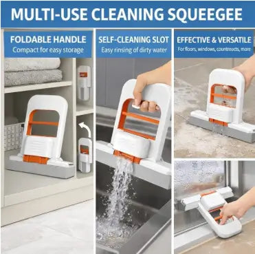 Mini Foldable Handheld Mop Self Squeezing Kitchen Wiper Cleaning Tool for Home and Car Detailing