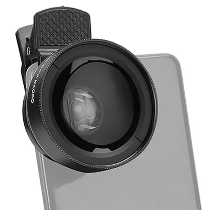 0.45X Universal Wide Angle & Macro Clip-On Phone Camera Lens – External Mobile Lens for Smartphones (With Color Box).