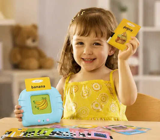 Talking Flash Cards for Kids – 112 Double-Sided Educational Learning Cards with 224 Words, Montessori Toy