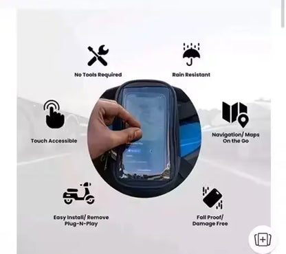 Universal Waterproof Bike Mobile Holder Pouch – Handlebar Mount