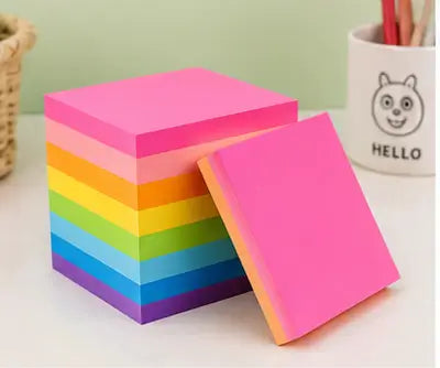 400 Sheets Multicolor Sticky Notes – Self-Adhesive Memo Notes for Students, Office & Study Use