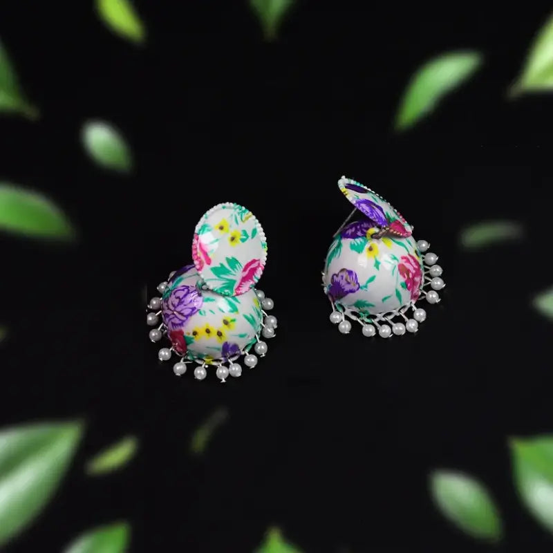 Traditional Jhumka Earrings – Ethnic Pearl Drop Dangle Earrings for Women & Girls (Pair)