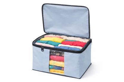 ClosetCube 2-Pack Large Fabric Storage Organizer with Zipper & Clear Viewing Window