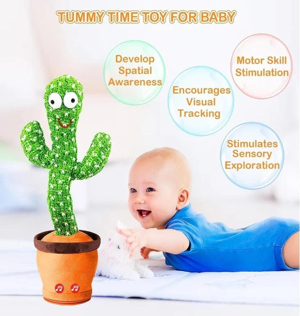 Dancing Cactus Mimicking Toy with Talking & Musical Features (Green)