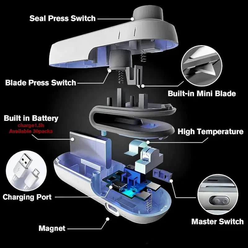 Mini Portable Packet Sealer Machine 🔥 | Handheld Heat Sealing Machine for Plastic Bags | Snack, Chips & Food Fresh Storage Sealer | Compact Kitchen Packing Tool
