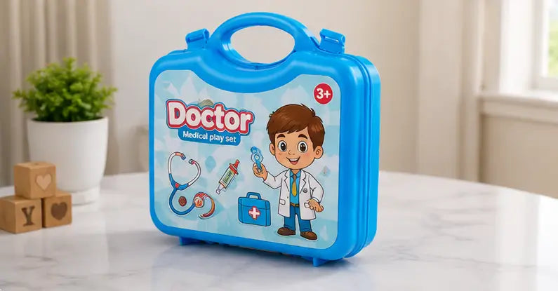 Doctor Medical Play Set with Carry Case – Pretend Doctor & Nurse Kit Educational Toy for Kids (Multicolor)