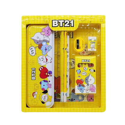 Stationery Kit for Kids - Stationery Set, Includes Metal Pencil Box, Sharpener, Pencil and Eraser Set, School Supply Set, Birthday Return Gift for Kids, Boys, Girls (12 pc Set)