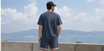 STYLOKETH Men's Tracksuit Co-ord Set – Printed T-Shirt & Shorts